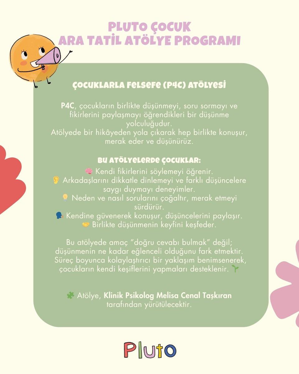 aniiltaskiran's tweet image. Psikolog x (Eşim ve Arkadaşı) çocuklar için ara tatilde atölye düzenliyor. İlgilenen olursa diye dm’i açıyorum 🥹