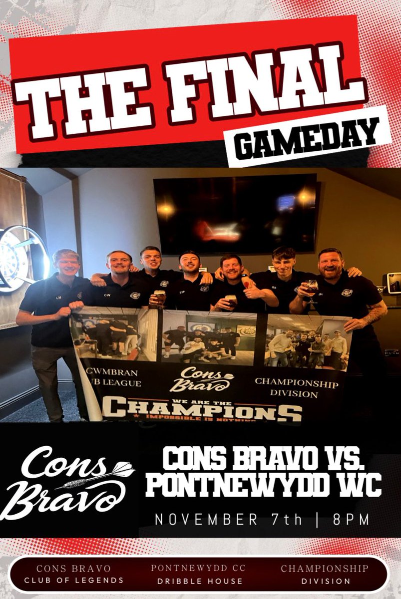 Match Day result from last night. 

<a href="/ConsBravoDarts/">Cons Bravo 🎯 🏴󠁧󠁢󠁷󠁬󠁳󠁿</a> 7
Pontnewydd WC 3

#ConsBravo ©️