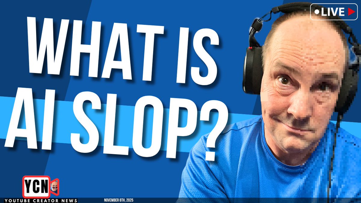 LIVE NOW: Some Creators Are Confused About AI - YouTube Creator News LIVE
youtube.com/live/0B8gfjR1T…