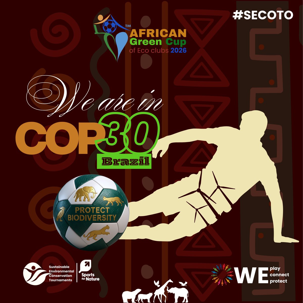 AfricanGreenCup's tweet photo. From the savannas to the cities, Africa plays for the planet! #COP30Brazil
The African Green Cup unites nations through football and conservation planting hope, one goal at a time.
@SECOTO10
#AfricanGreenCup #SECOTO #SportsForClimate #COP30 #OneTreePerFan #GreenAfrica https://t.co/eJGIM3Ir4h
