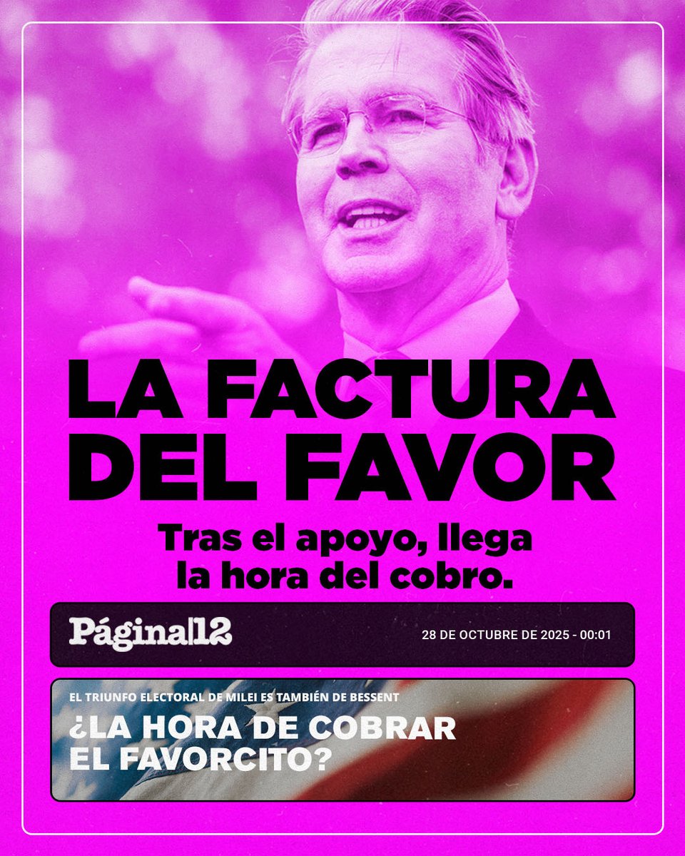 Los mismos que financiaron la campaña, hoy exigen su recompensa: más ajuste, más entrega y negociados para ellos.