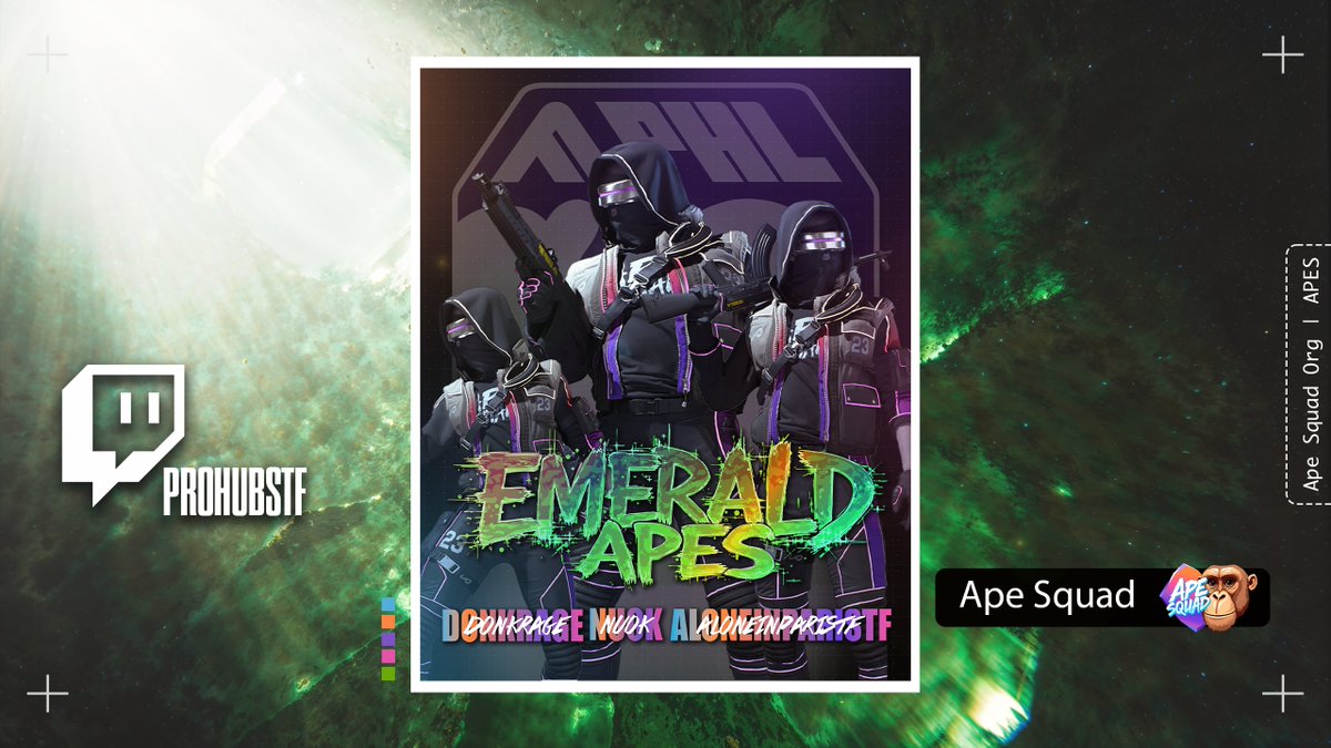 EU PHL CHAMPIONSHIP DAY IS LIVE
twitch.tv/prohubstf
We’ve got two squads battling for glory today, come show your support!

Emerald Apes 
<a href="/aloneinparistf/">aloneinparis</a> | <a href="/donkragetf/">donkrage</a> | <a href="/nuok1234/">nu</a>
Coached by <a href="/MouzerOG/">MouzerOG</a>

Ape Squad
<a href="/MrRedFox77/">Mr.RedFox</a> | <a href="/KriegerBlue/">KriegerBlue</a> | <a href="/Manda_YEAH/">Manda</a>
Coached by TonyQuartz