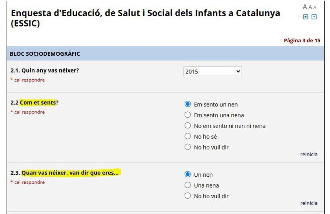 Este tipo de encuestas, realizadas por organismos oficiales, no tienen como objetivo conocer la realidad, sino que constituyen una herramienta de ingeniería social destinada a sembrar una “semilla” que, con el tiempo, genere una crisis de identidad.