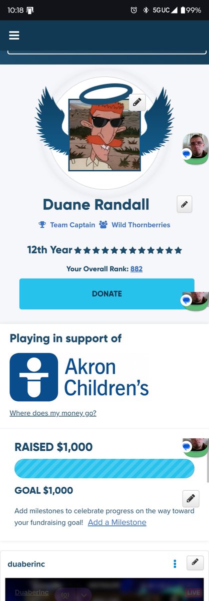 Not even halfway through and I hit my goal!!! Thank you everyone again for all the love and support. #extralife #forthekids