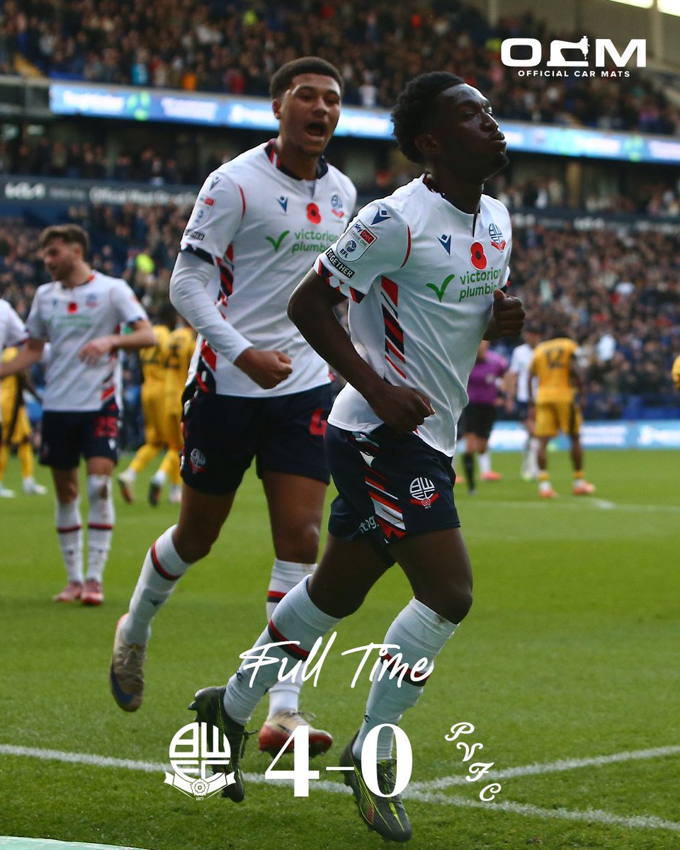 WHAT AN AFTERNOON AT THE TOUGHSHEET🔥

4 Goals and a clean sheet for Wanderers.

Enjoy your weekend Whites! 

#bwfc | <a href="/officialcarmats/">officialcarmats</a>