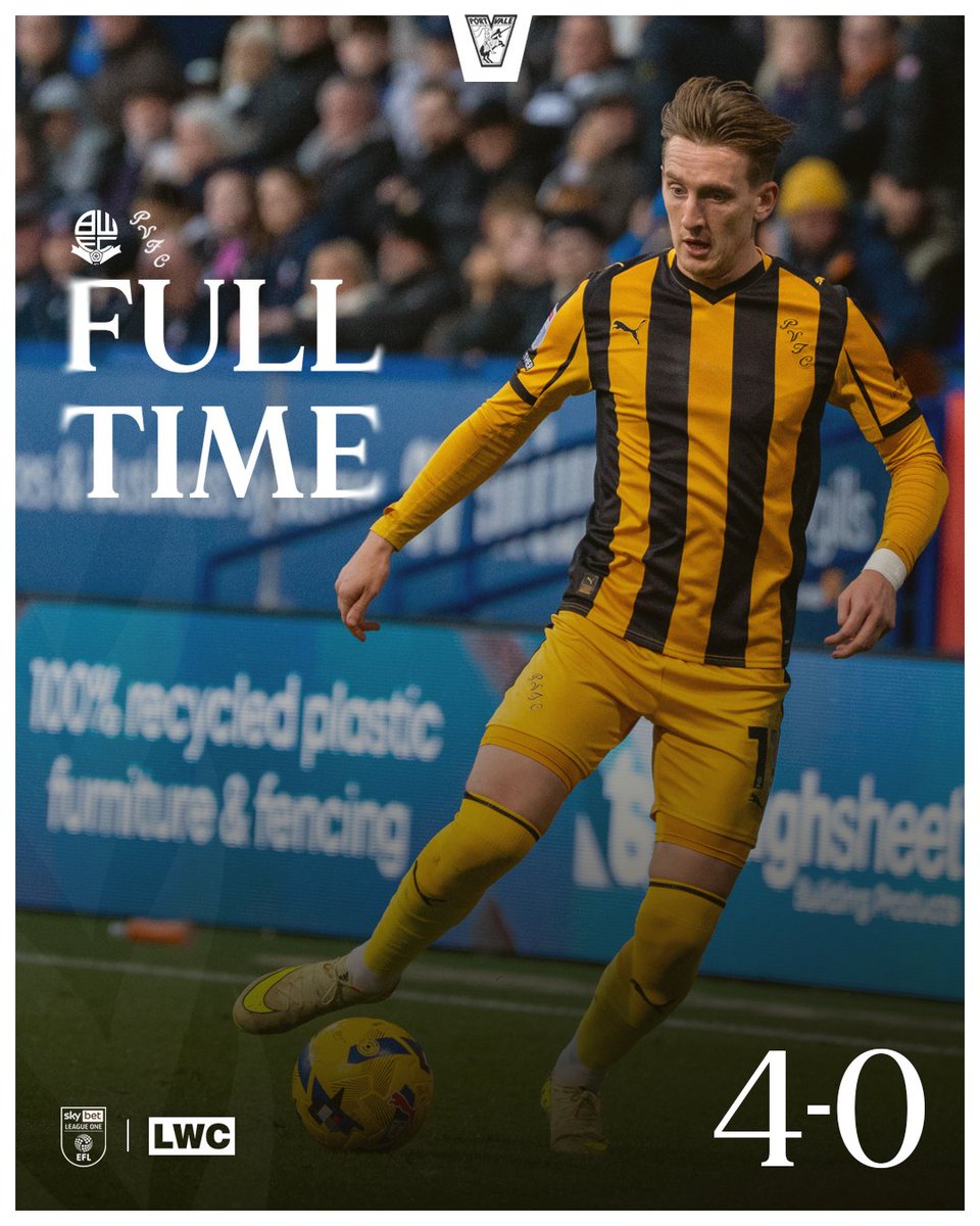 OfficialPVFC's tweet image. FULL TIME

Defeat on the road. 

#PVFCLive | 4-0