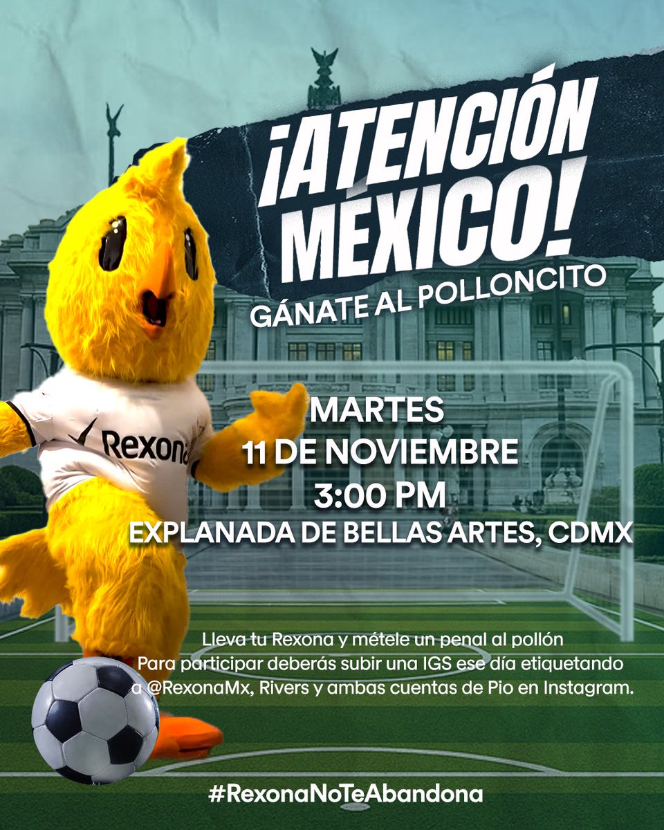 atentos a las menciones de <a href="/RexonaMx/">Rexona México</a> antitranspirante en los streams y a los mensajes de @pio_fc y @piofcfemenil porque ahí compartiremos las dinámicas. 🐥⚽️ #RexonaNoTeAbandona #publicidad YA EN VIVOOO