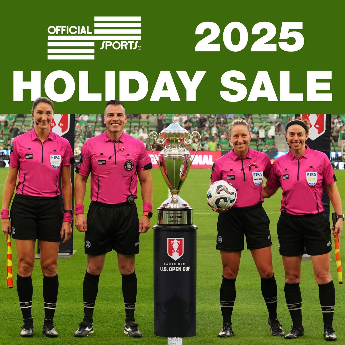 🎵 It's the most wonderful time of the year!🎵 

Time for the annual OSI Holiday Sale! Save on uniforms, apparel, and equipment. Shop now thru 12/31/25, and take advantage of these exclusive deals. #HolidaySale #SoccerReferee #OSI

🔗 officialsports.com