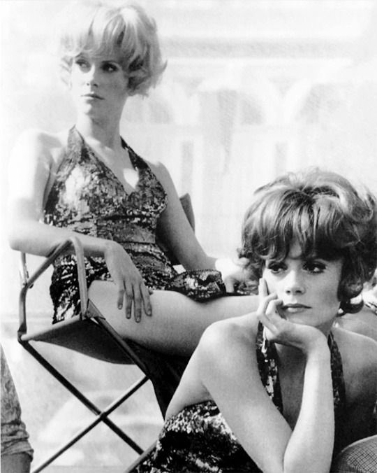 the Dorléac sisters on the set of Les Demoiselles de Rochefort (1967)