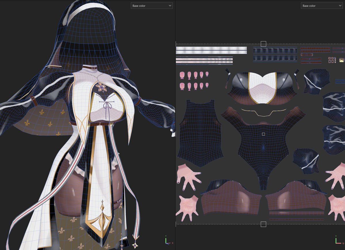OrangeArshe's tweet image. サブスタで塗り始めて５日？かかってやっと脚以外のパーツを完成させた
初心者にしては上手く出来たと思いたい
#SubstancePainter