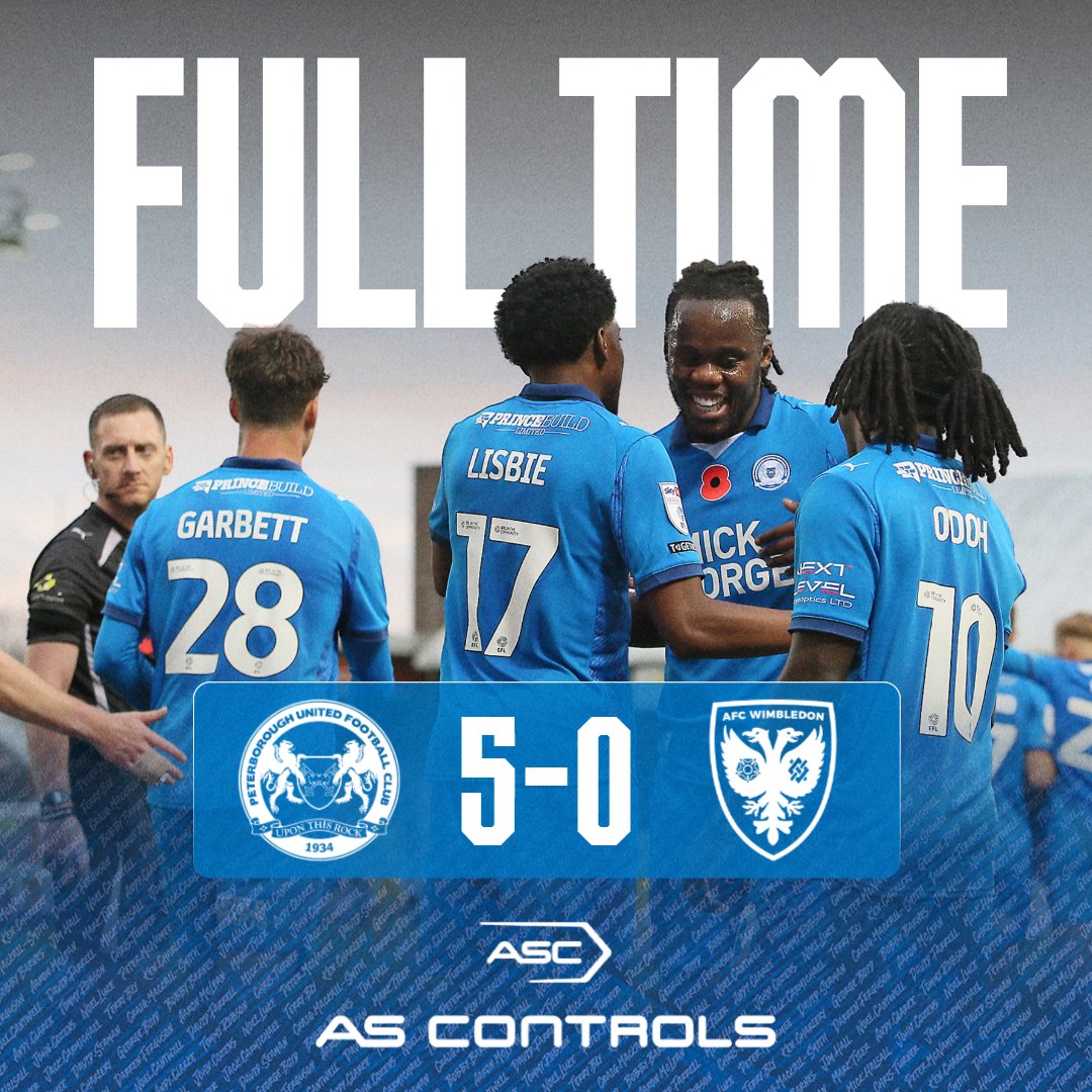 theposh's tweet image. What a day in PE2! Two goals from Harry Leonard, two goals from substitute Gustav Lindgren with another from Kyrell Lisbie makes it the perfect afternoon at the Weston Homes Stadium. 

Full-time brought to you by AS Controls.

🎩 5-0 🟡 | #pufc