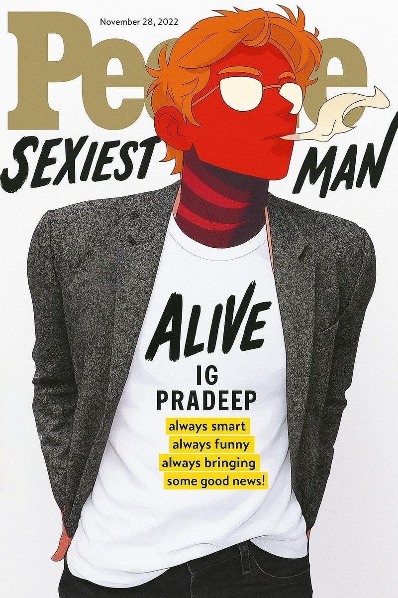 Let us not forget.....

🔥 IG Pradeep — Sexiest Man Alive 2022! 🔥

"Brains, charm, and the power to make everyone’s day better — IG Pradeep isn’t just alive, he’s thriving. Always smart, always funny, and somehow still humble (we think). Fans agree: the good news just got a