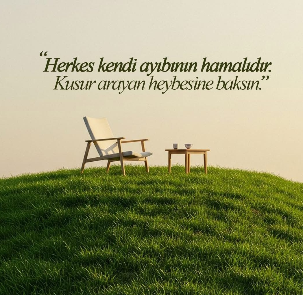 Herkes kendi ayıbının hamalıdır. Kusur arayan heybesine baksın!!