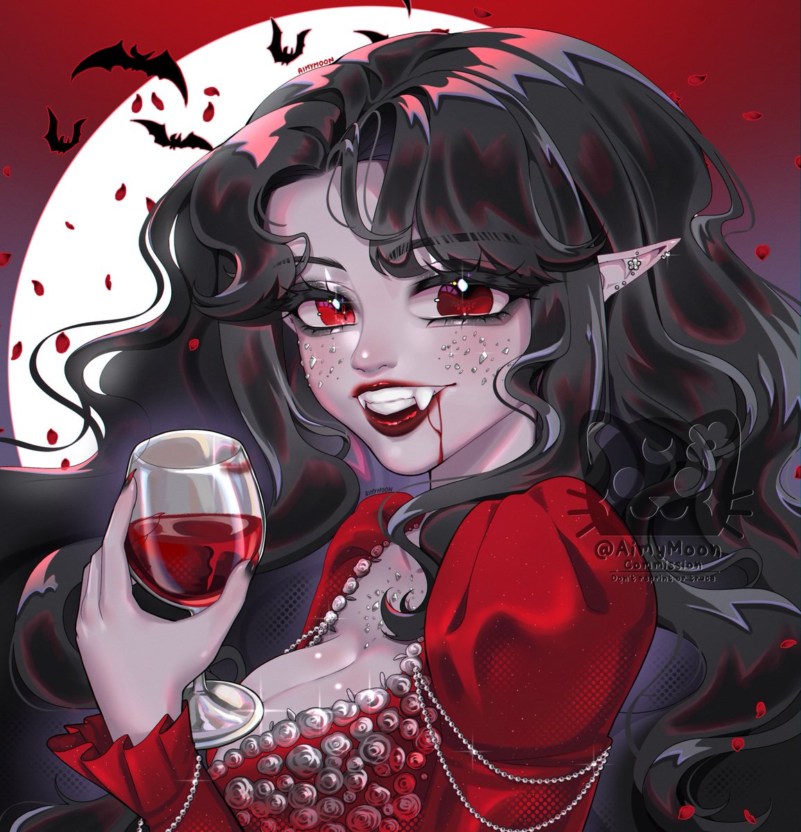 AimyMoon's tweet photo. #VgenComm for @xoLunabun  🍷🩸 https://t.co/H5AcMGkvkA
