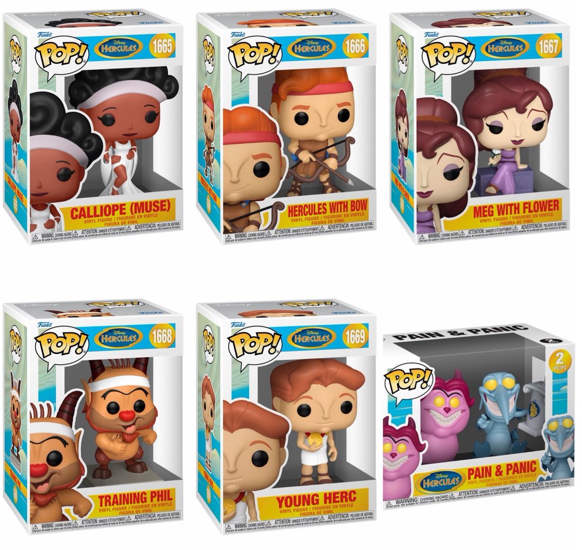 DisneyReact's tweet image. 🤖 Primer vistazo a las nuevas figuras @OriginalFunko de Hércules