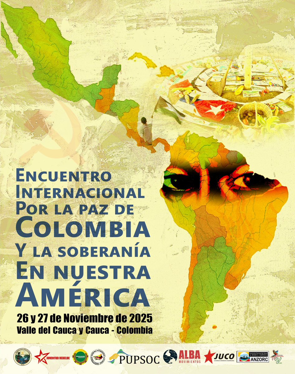 ✊ En medio de un panorama mundial marcado por la desigualdad, las guerras y las amenazas contra la soberanía de nuestros pueblos, las organizaciones sociales seguimos levantando la voz por la paz, la vida y los territorios.

En los días 26 y 27 de noviembre tendremos nuestro