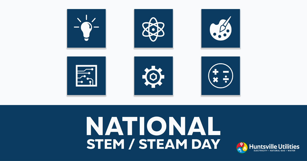 Today is National STEM/STEAM Day, when we inspire kids to explore and pursue their interests in Science, Technology, Engineering, Art, and Math. Some of the fastest growing occupations are STEM/STEAM related, so developing an early interest can lead to success later in life.