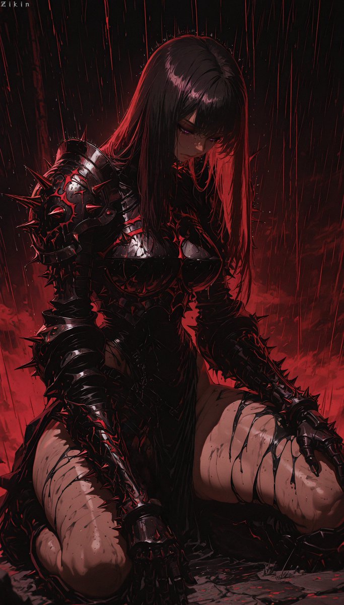 ZikinArt's tweet photo. The red rain. https://t.co/UD2nbHipXy