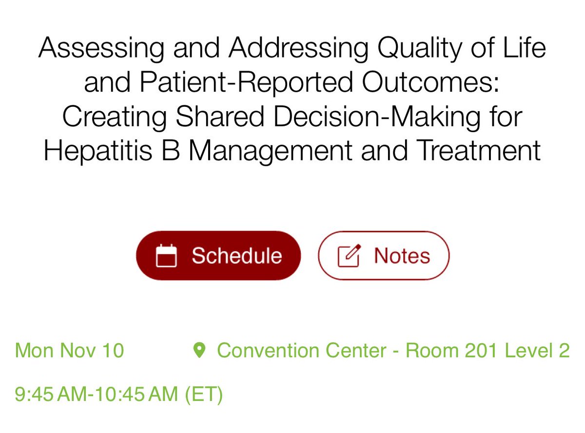 swang8's tweet photo. Wondering why all the talk on Shared Decision Making (SDM) in the new #HBV AASLD treatment guidelines?

Join us Monday 9:45-10:45 to learn about #patientcentered care & how to deliver SDM! #TLM25

(Studies show SDM= ⬆️patient engagement & provider/pt satisfaction!) 
@HepBFoundation 
@Hep_Alliance @AASLDtweets
