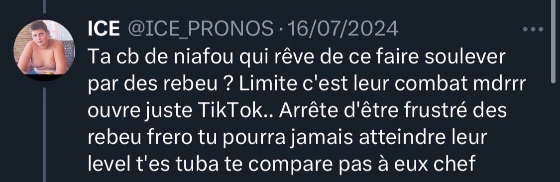 ⚠️THREAD : Ice prono = Raciste ! 

Au delà des paris sportif ce type est un gros raciste LIKE/RT pour Boycotter ce type ! 👇🏼