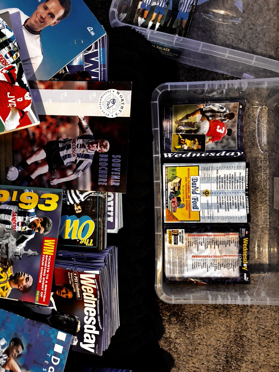 It’s been a while but needed a refresh of new boxes to store my small collection of programmes and various other Wednesday bits. Finding i still need a few to complete some seasons but will be ebaying doubles soon too #UTO #WAWAW #SWFC