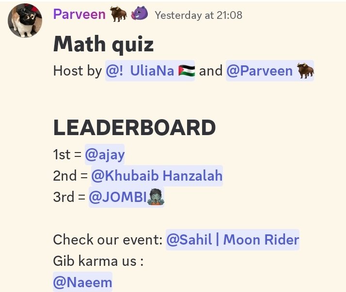 Hosted math quiz on <a href="/haha_app/">HaHa Wallet 😂</a> with <a href="/urwa1_/">Uliana</a> 
An amazing event full of vibe and fun 
Thank you haha for these type of opportunities 
We love haha  
Haha loves us 
Ghaha 💜