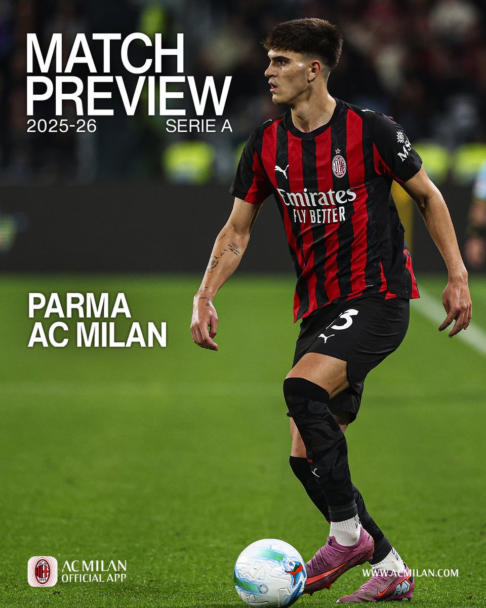 acmilan's tweet image. 📍 Match Preview: acmi.land/ParmaMilan-Mat… 📍

Sabato sera a Parma per i rossoneri: leggi la presentazione della sfida