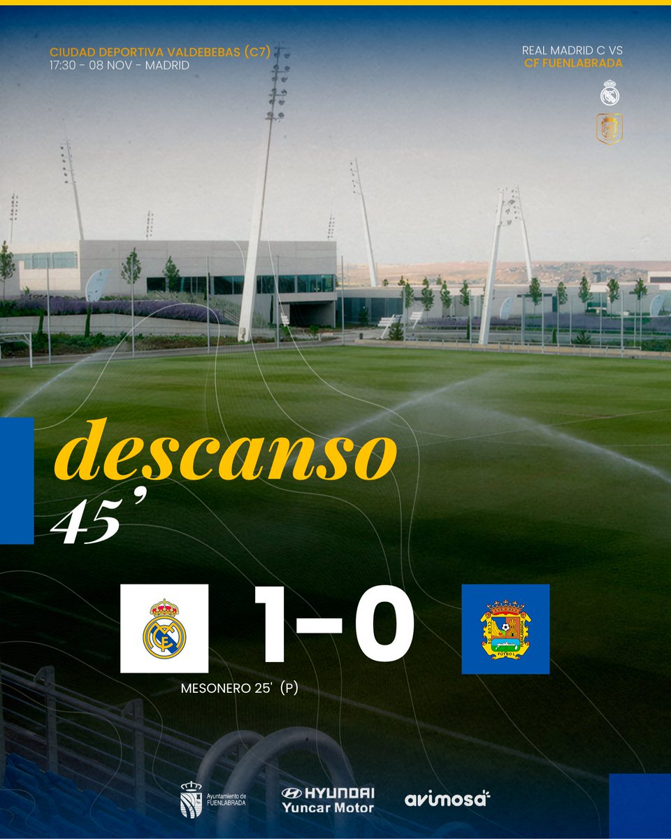 Fuenla's tweet photo. 45⏱️ Final de la primera parte @lafabricacrm C 1 - 0  Fuenla #RMCCFF https://t.co/OPbOLtNIbG