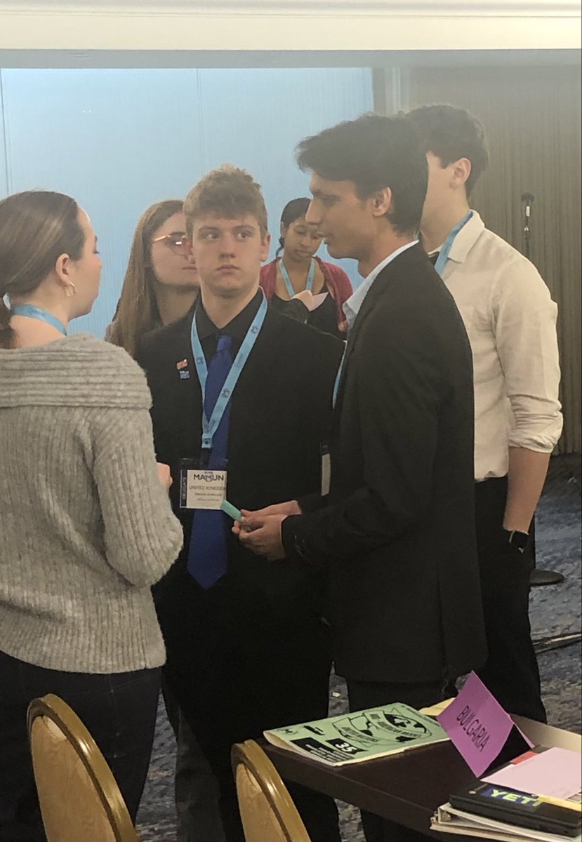 OHModelUNClub's tweet photo. From Wednesday, March 5, to Saturday, March 8, 2025, eleven Ottawa Hills High School students joined over 400 peers from more than 20 high schools to participate in the Mid- American Model United Nations (MAMUN) simulation in Grand Rapids, MI. https://t.co/RSwbvRQbGL
