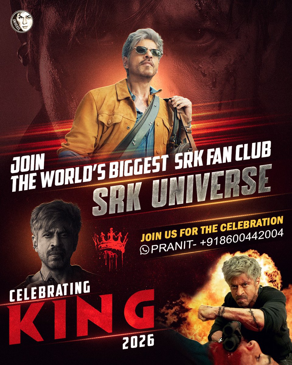 SRKUniverse's tweet photo. IMP : WhatsApp Pranit on +918600442004 to join the biggest Fan club of SRK for King 👑 

@iamsrk @justSidAnand @iam_pranit @RedChilliesEnt #KING #KINGTitleReveal #ShahRukhKhan #SRK #KingKhan #SiddharthAnand https://t.co/iW36v9jxOi
