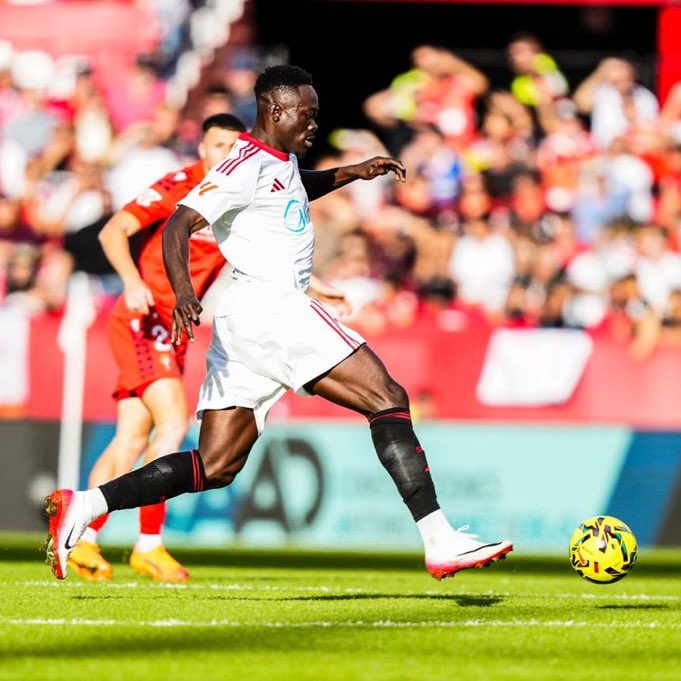 antoniomanchon_'s tweet image. Partido más que potable de Akor Adams. Una lástima que no se vaya con el premio de anotar algún gol. Las ha tenido y muy claras. #SevillaFC