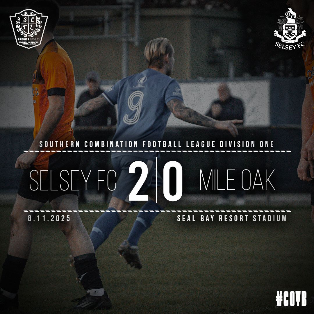 A much-improved second half sees the 🔵s keep another clean sheet and score two good goals for another 3 points

⚽️⚽️ <a href="/maxdavies0/">Max Davies</a>

📸 &amp; 🖼 <a href="/McGuffin_Media/">Evan Griffiths</a> 

#ComeOnYouBlues🔵
#Selsey
#COYB
#grassrootsfootball
#SouthernCombination
#FA
#SussexFootball