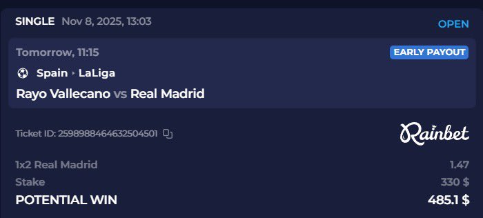 Real Madrid looked horrible against Liverpool the other day but they’ll beat Rayo Vallecano easily #AD