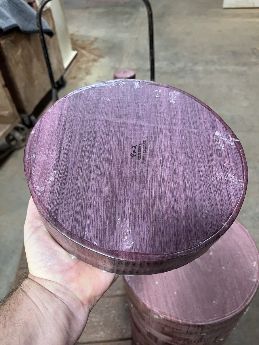 gotwoodLLC's tweet photo. Kiln dried purpleheart is back in stock with some giant rounds up to 22 inches in diameter and spindles up to 18 long.

https://t.co/7gme8sO3cu https://t.co/qObRHLcLJ8