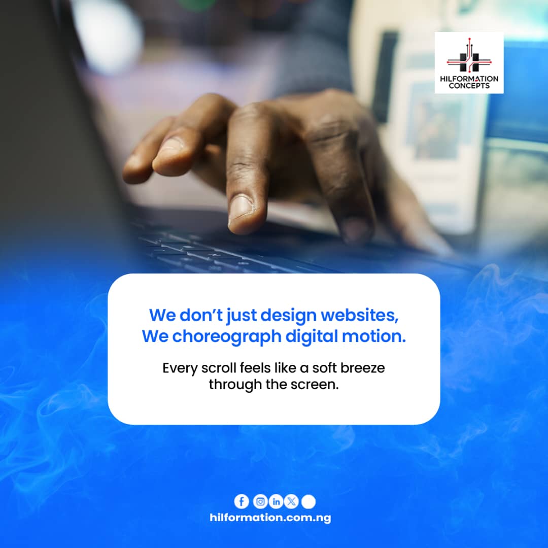 hilformation's tweet photo. At Hilformation Concept, we don’t just design websites… We choreograph digital motion. Every scroll feels like a soft breeze through the screen. https://t.co/PJp3L49GMg
