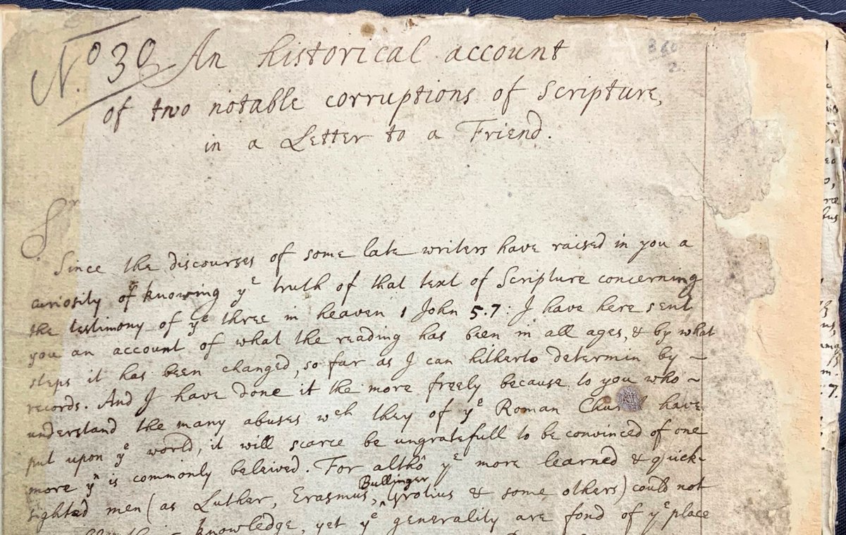 NewCollegeLib's tweet image. On #NationalStemDay we highlight papers in our collection which once belonged to a very influential ‘Man in STEM’, Sir Isaac Newton! 👨‍🔬

(@NewCollegeOx, MS 361/4, f. 1r)

Read about Newton’s discussions of theology in Patrick Maxwell’s New College Note.👇

new.ox.ac.uk/isaac-newtons-…