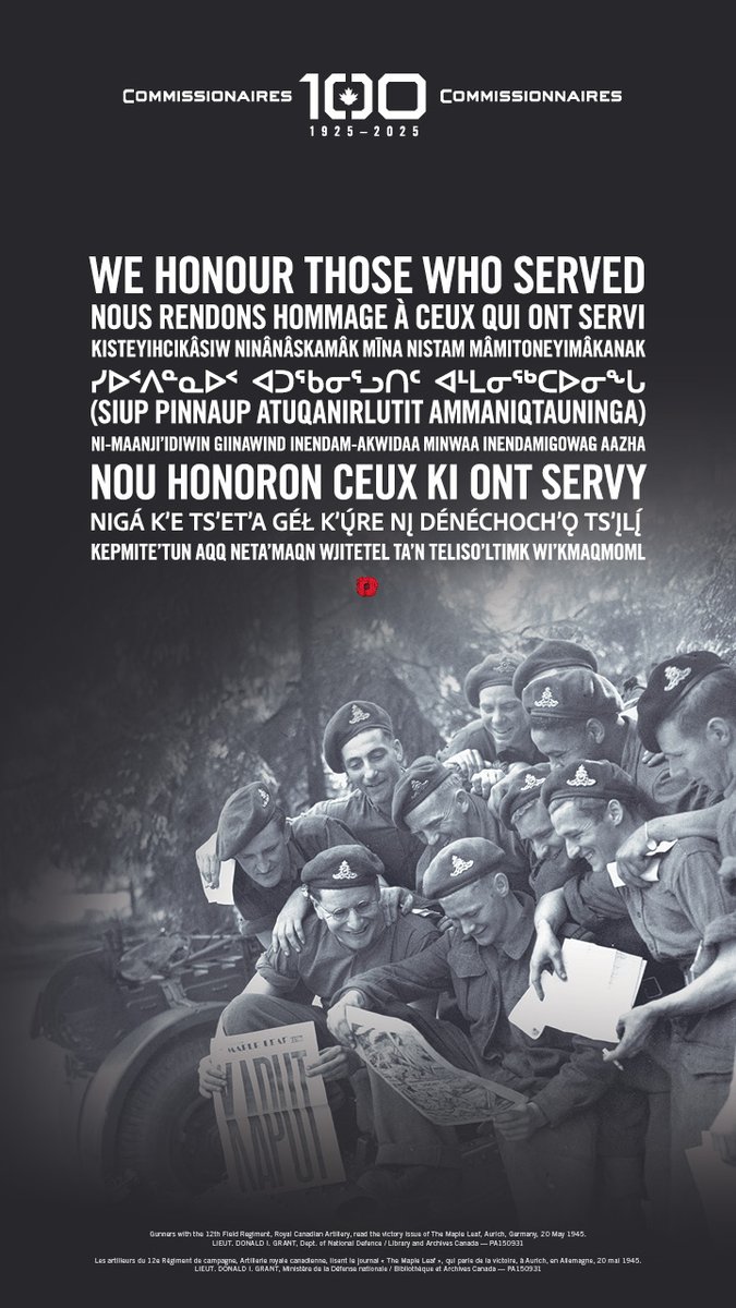 On Indigenous Veterans Day, we honour the First Nations, Inuit, and Métis veterans who served Canada.

We remember their contributions in the name of peace.
 
#IndigenousVeteransDay #Veterans #Commissionaires
