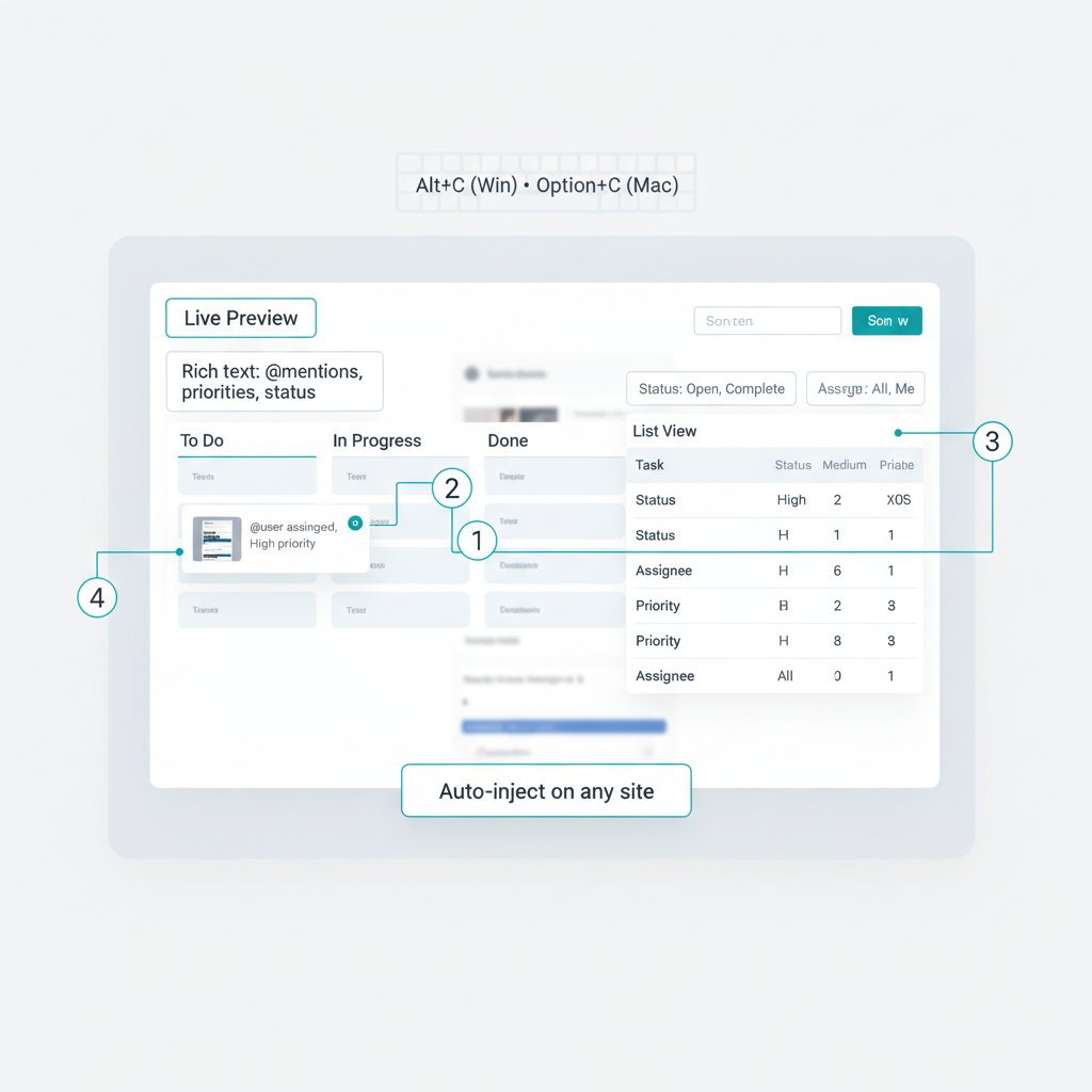 resetDocs's tweet image. Meet visual QA that talks to Jira: pin comments anywhere with precise positioning, auto-capture full-page screenshots, and open a Jira issue in one click (attachments included). Live overlay + List/Kanban views, auto-injected script. #Jira #QA #DevTools