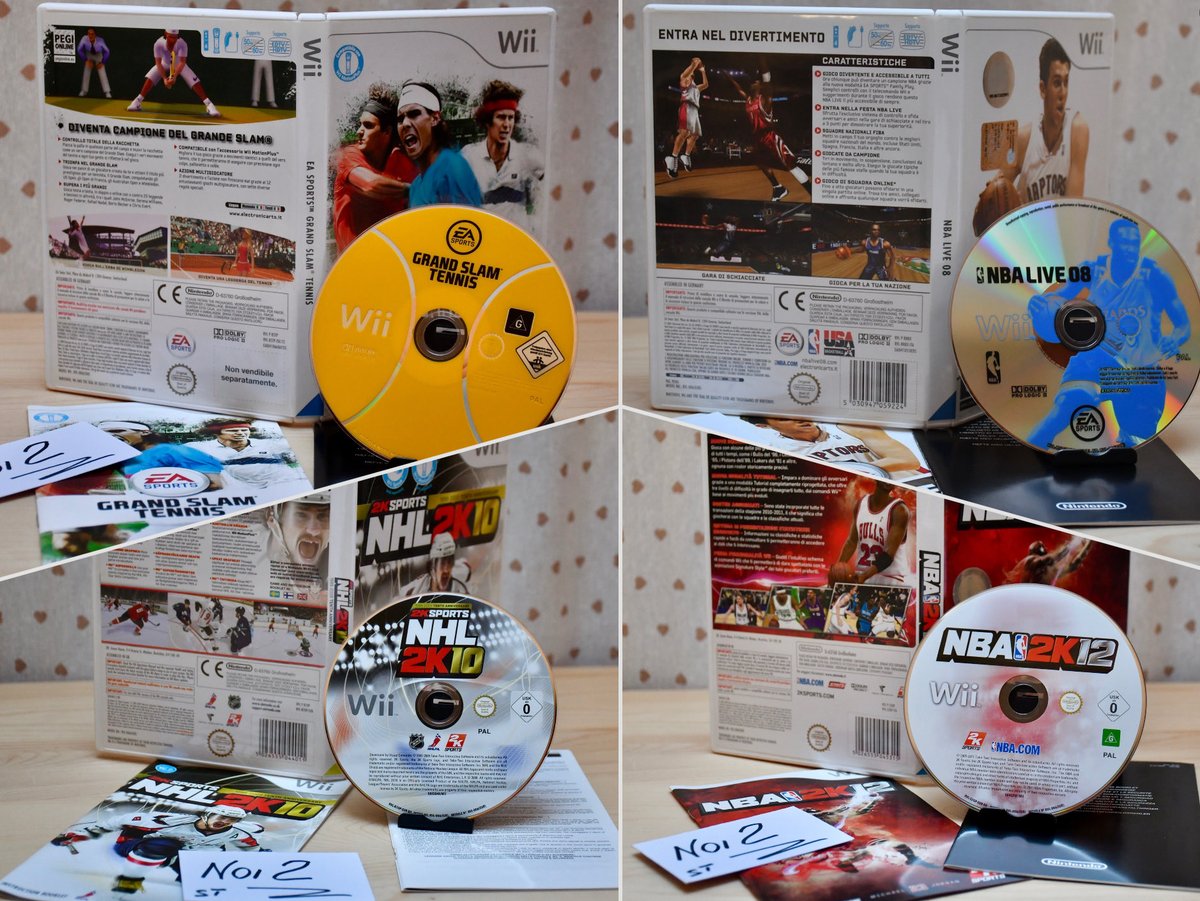 Noi2ST's tweet photo. Hai la Wii? Ti proponiamo 4 super videogiochi sportivi ORIGINALI sono NBA08 - NBA12 - NHL12 - Grand slam Tennis. Se interessa contattaci!! @Noi2ST https://t.co/D5KR1RUI3E