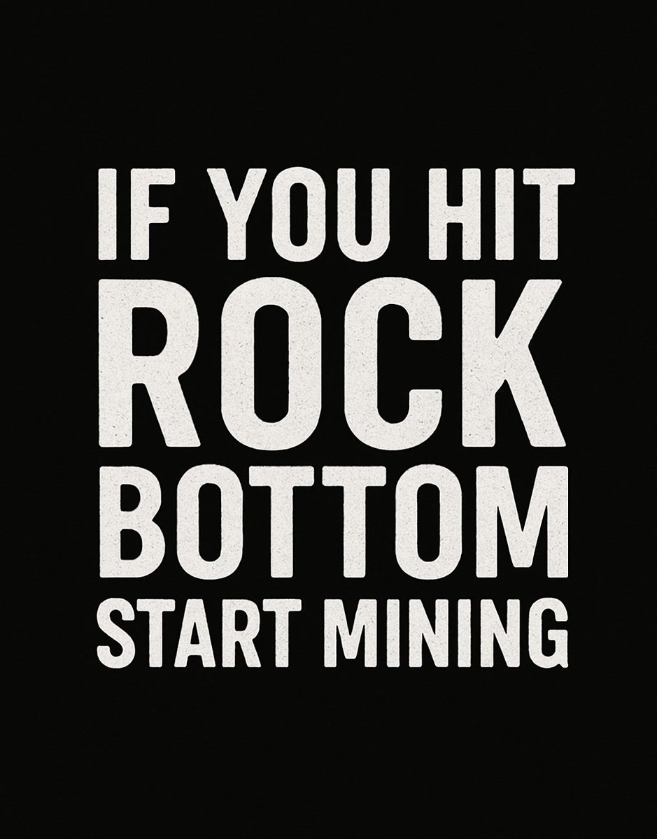 TheSalibaa's tweet photo. If you hit Rock Bottom... Start Mining... https://t.co/5FGnrp86V5