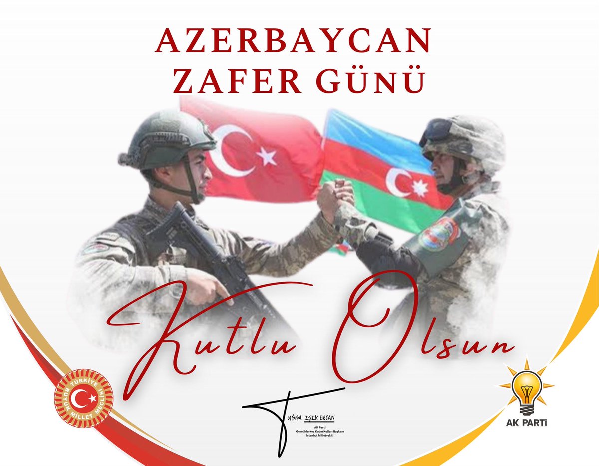 Karabağ Zaferi, Türk milletinin birliğinin ve kardeşliğinin destanıdır.

Bu büyük zaferin 5’inci yıl dönümünde, Azerbaycan’ın onurlu mücadelesini saygıyla yad ediyoruz.

#Karabağ’ı özgürlüğe kavuşturan kahramanlarımızın aziz ruhları şad olsun. 🇹🇷🇦🇿