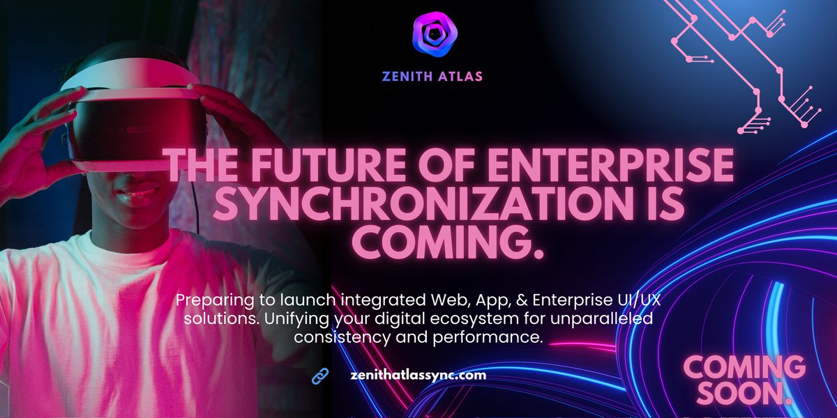 ZenithAtlas's tweet image. Zenith Atlas is launching to end digital fragmentation for major Telcos and Tech firms. We guarantee platform-wide synchronization of your Web, App, and UI/UX design. Coming Soon.

#ZenithAtlas #Synchronization #EnterpriseTech