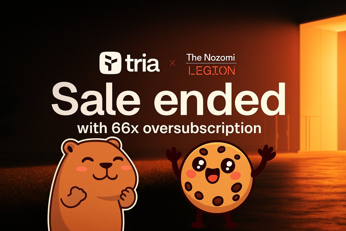 skyedecrypto's tweet photo. 🦦 66x Oversubscription — The @useTria Community Just Went Nuclear

When you see numbers like 66x oversubscription, you know it’s not just hype. It’s conviction.

@useTria Community Round with @NozomiNetwork x @legiondotcc  didn’t just sell out — it exploded.
Over $66.7M in requests, 4500+ applications, and a frenzy that left plenty of wallets waiting at the gate.
This isn’t your typical presale.
This is a signal.
The kind of data point that the real degens pay attention to before the crowd wakes up.

🧩 Why It Matters
Tria isn’t selling promises, it’s building and delivering mature product into web3 community.

The collaboration with @NozomiNetwork was the litmus test: how strong is the community, how deep is the belief, how real is the alpha?
Well, the market just answered: 6,671% oversubscription real.

That’s conviction you can’t fake.
That’s what early-stage asymmetric plays look like — when demand outpaces supply by a factor of sixty-six.

🦦 The Community Vibe
The degen energy is off the charts.
@useTria totally gonna be the next big Neobank narrative.
And honestly, they kinda did.

If you were in — congrats, you’re early.
If you weren’t — start watching. Because the next move might come fast.

🧠 TL;DR
@useTria  x @NozomiNetwork community sale = 66x oversubscription

$66.7M+ requested, only a fraction got in

Allocation confirmations dropping within 24-48 hours
This is real early-stage momentum, not exit liquidity
The sale’s over. The signal’s not.

If you’re tracking where smart money and real community energy converge — Tria’s now officially on that radar.
Stay alert, stay degen.
Because in this market, early isn’t risky — late is. ⚡