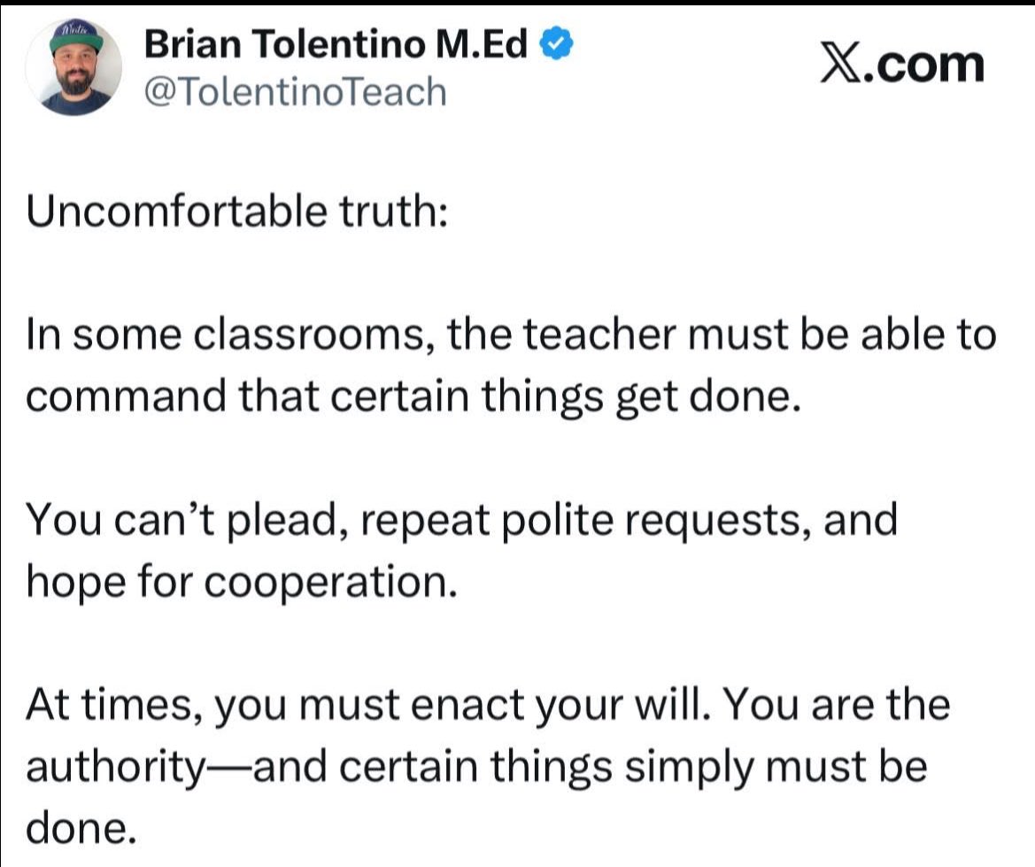 TolentinoTeach's tweet photo. Here is a video on being a WARM DEMANDER: https://t.co/xikZuZMwNW https://t.co/8SQSUvZ2DI