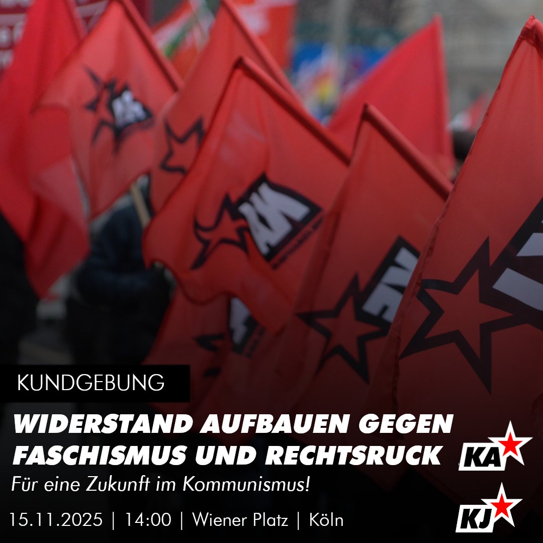 Kommt zu unserer Kundgebung gegen Faschismus und Rechtsruck in #Köln:
