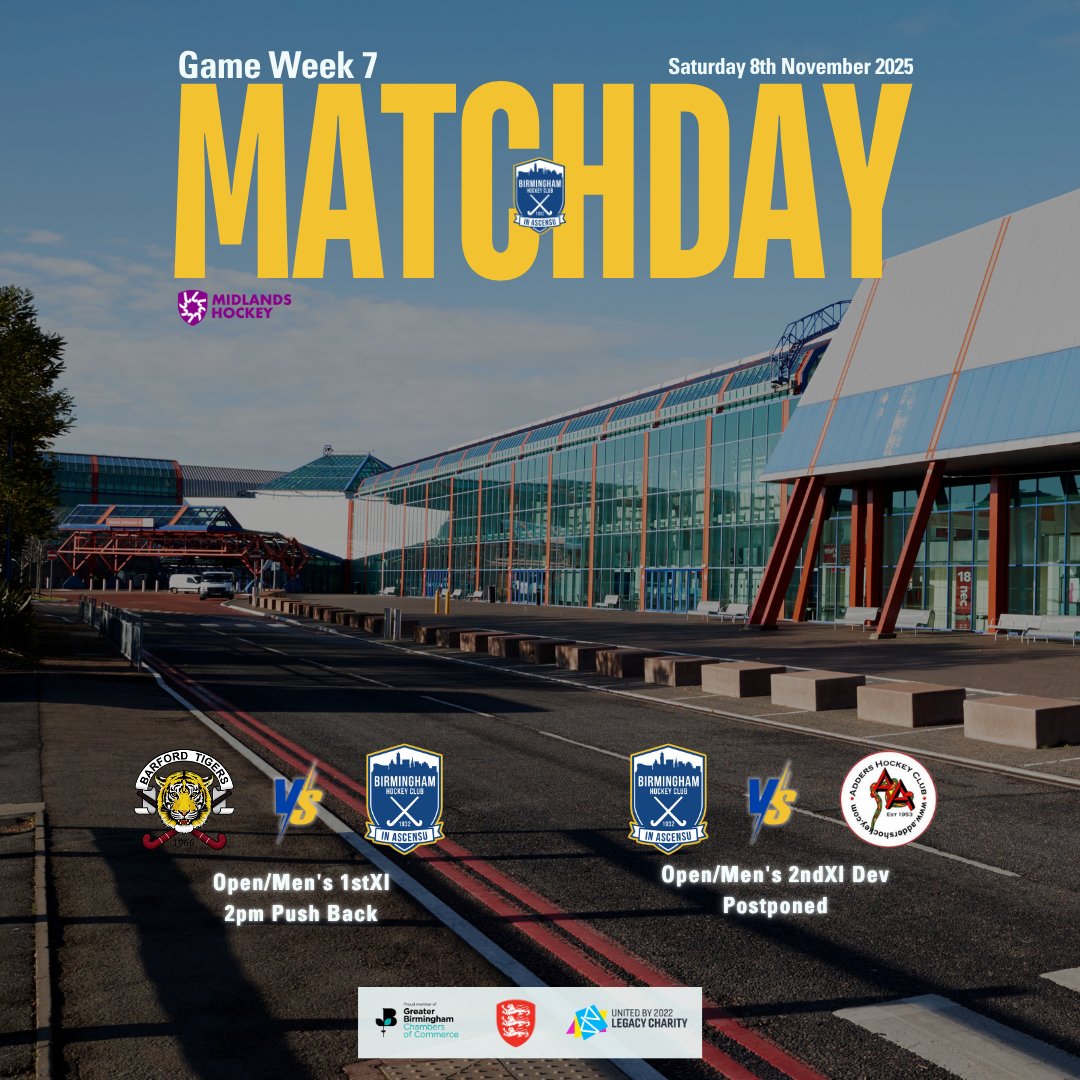 IT'S MATCHDAY 

Our Open/Men's 1stXI are away to BTHC 3s whilst our Open/Men's 2ndXI Development game is postponed until next weekend