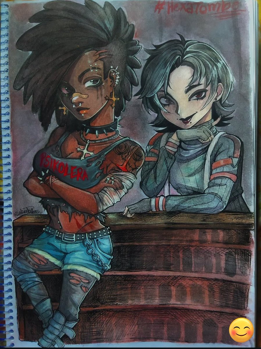 Noite de bar 🩸💥
Fiz algo imaginando como se tivessem tirado uma foto pro perfil ou revista.

#Hexatombe