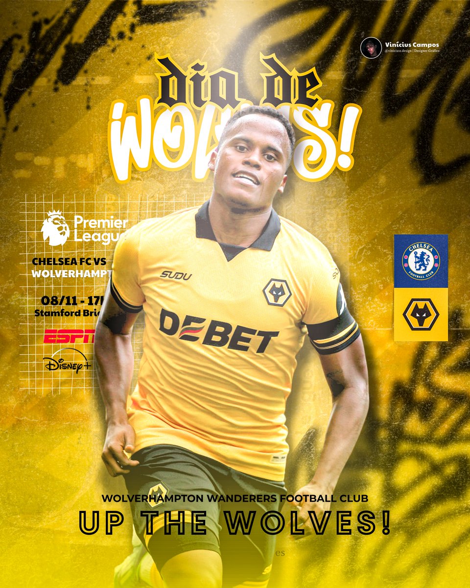ColunaDosWolves's tweet image. 🐺⚽• 𝙃𝙊𝙅𝙀 𝙏𝙀𝙈 𝙒𝙊𝙇𝙑𝙀𝙎!

Hoje neste sábado, o Wolverhampton vai à campo, mais exatamente em Londres, para enfrentar o Fulham FC pela 11° Rodada da Premier League. Os Wolves vão enfrentar os Blues fora de casa, no famoso estádio Stamford Bridge, às 17h.

A partida…