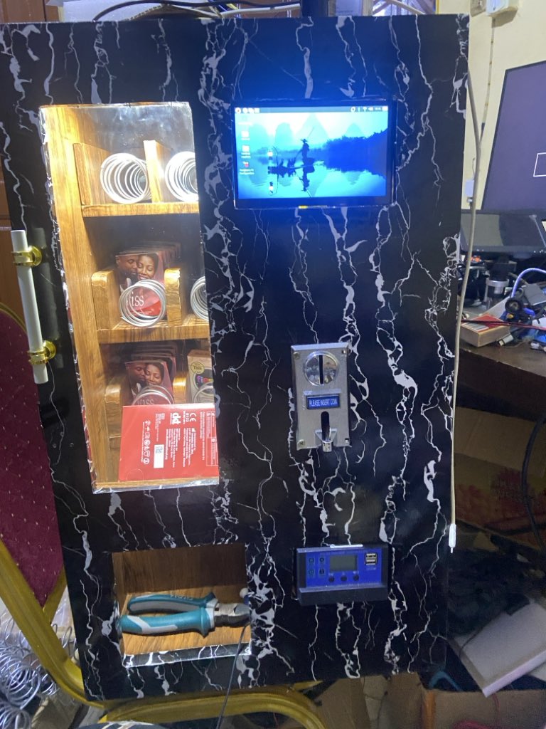 Papa_Arduino's tweet image. Growing up, I saw people mocked for buying condoms.
I saw stigma destroy lives.
So I built a smart condom vending machine  proudly made in Ghana 🇬🇭
No shame. Just protection, privacy &amp;amp; hope. @EiiScanty @akokc_davido @kwadwosheldon @ksheldonstudios @ghanaids @tv3_ghana @ghonetv
