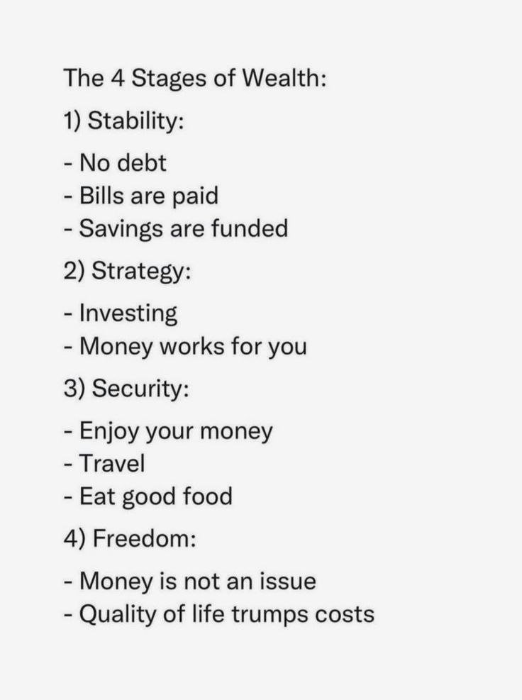 Artofpuremind's tweet photo. 4 stages of wealth: https://t.co/wJVLUSadD0